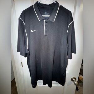 Men’s Nike Black Polo with White Accents